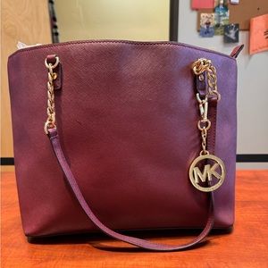 Maroon Michael Kors Purse